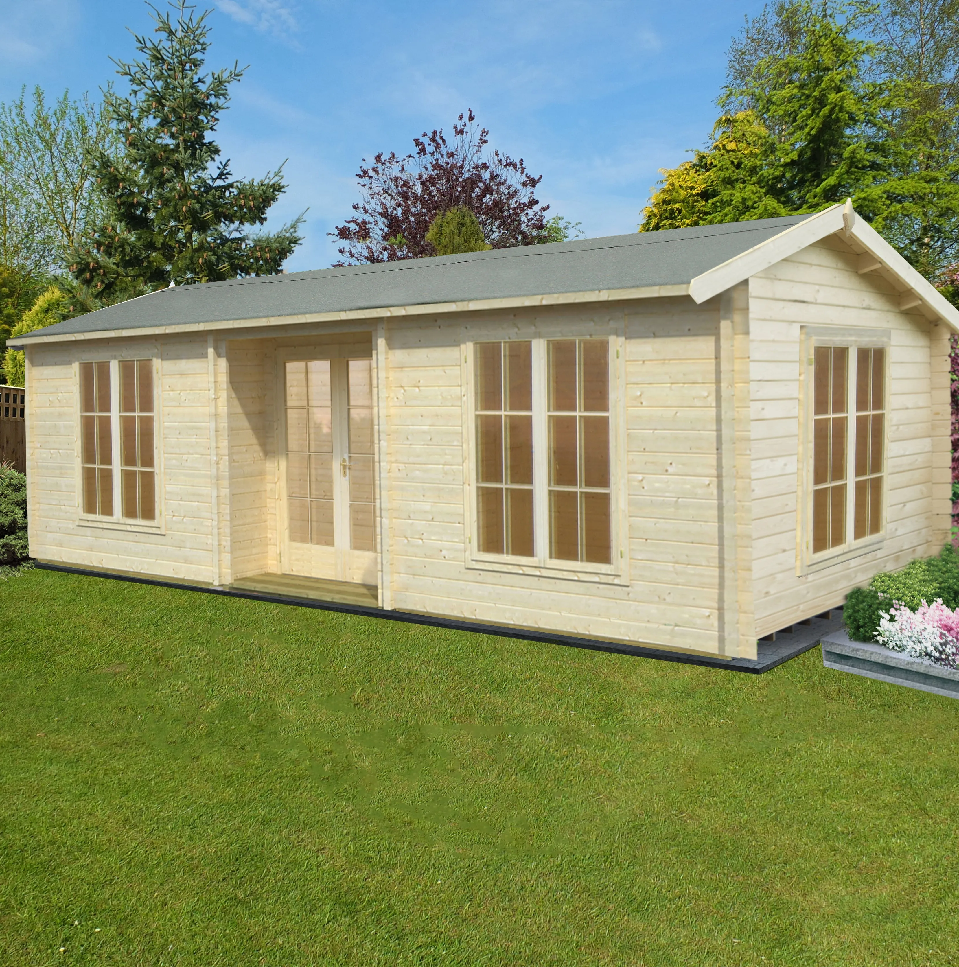 Elveden Log Cabin in 44mm & 70mm Logs - Various Sizes Available