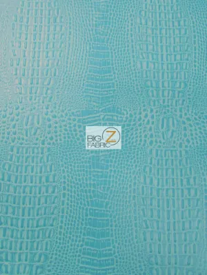 Fiji Turquoise Crocodile Marine Vinyl Fabric / Sold By The Yard