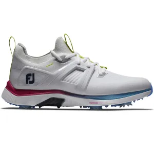 FootJoy Hyperflex Carbon Spiked Waterproof Shoes - White/Blue/Purple