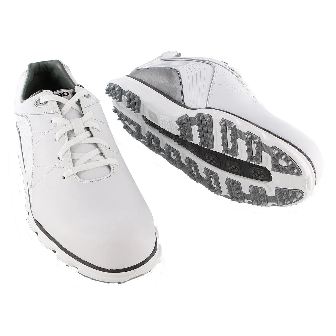 FootJoy Pro Spikeless White-Grey Mens Golf Shoes - Cosmetic Blem