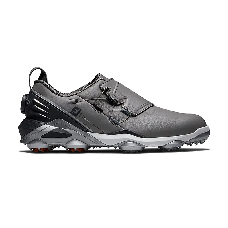 FOOTJOY Tour Alpha BOA Men's Spiked Shoes (Grey/Charcoal/Orange)