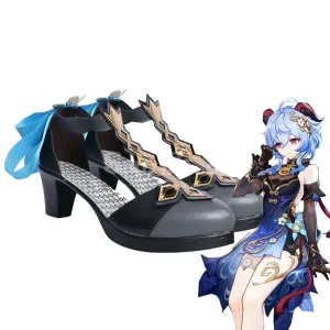 Game Genshin Impact Cosplay Twilight Blossom Ganyu Cosplay Shoes