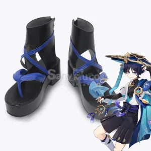 Game Genshin Impact Wanderer Scaramouche Cosplay Shoes