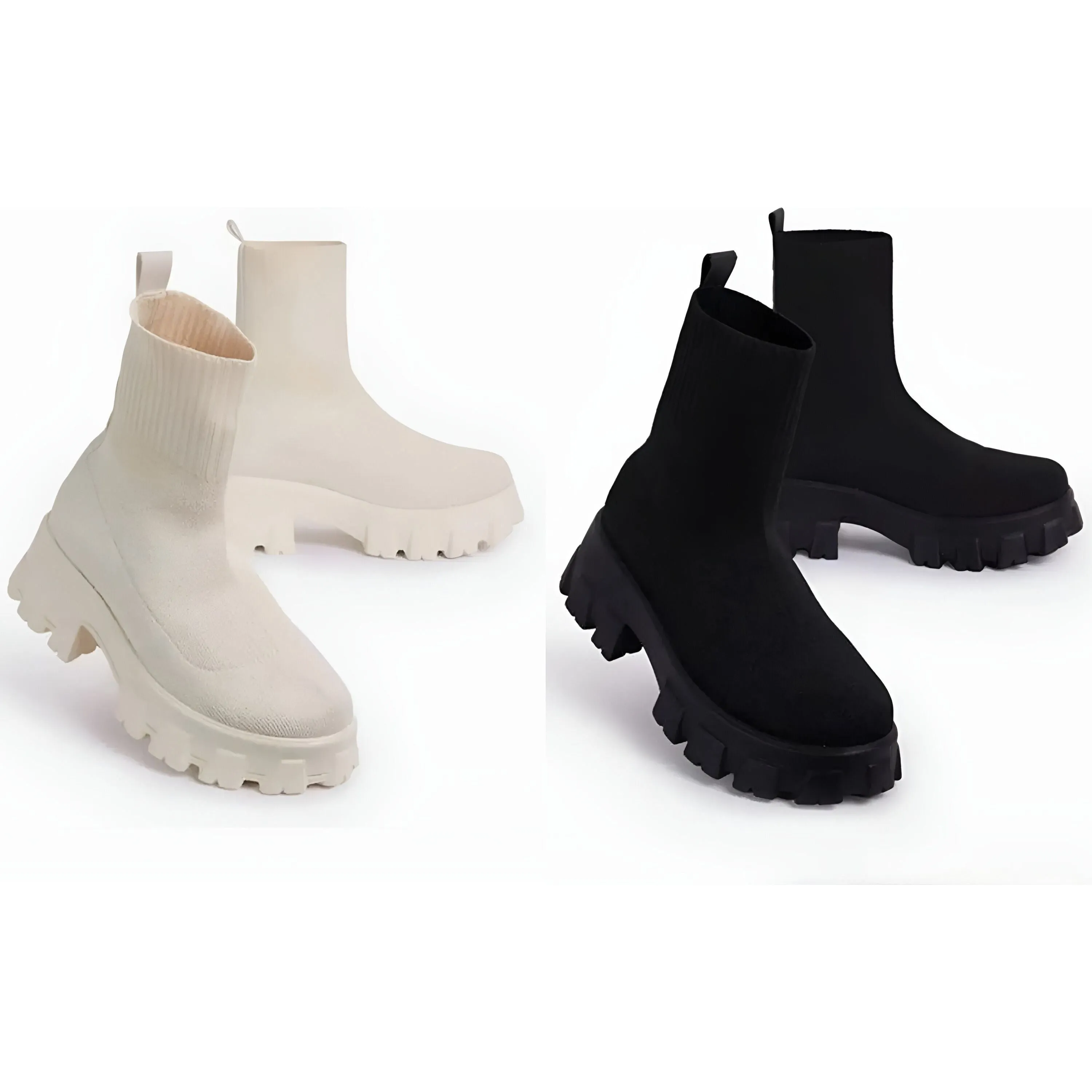 GlamFit Boots - Modische Stiefeletten mit dehnbarem Stoff