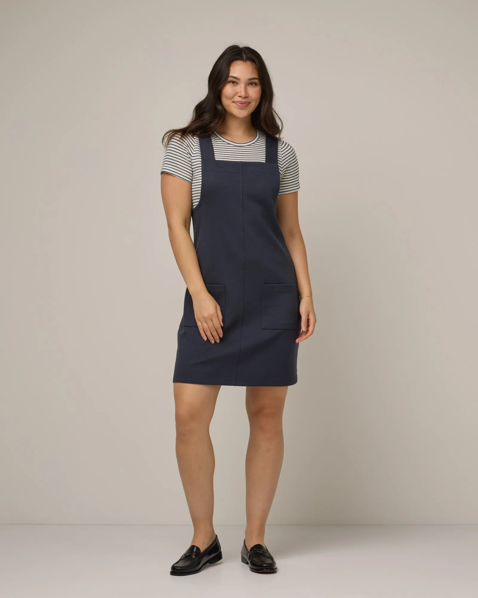 Goldie Ponte Pinafore Dress