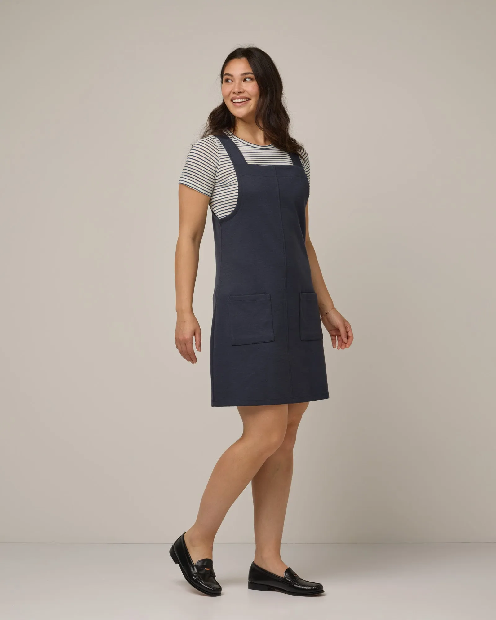 Goldie Ponte Pinafore Dress