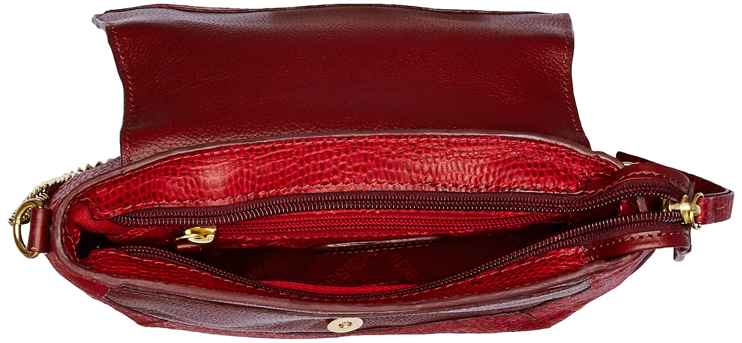 Hidesign womens EE TAURUS III Medium Red I Sling Bag