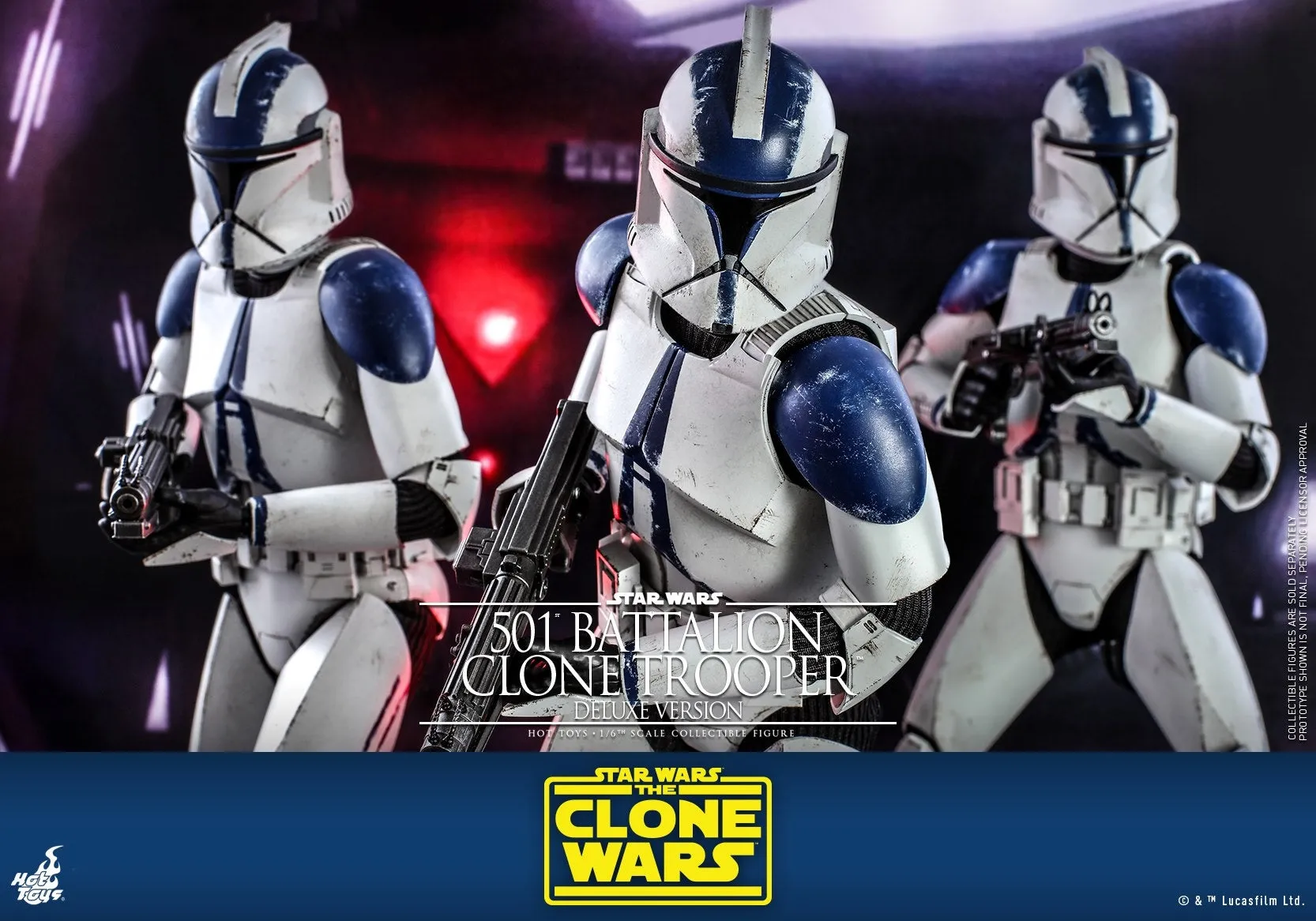 Hot Toys - TMS023 - Star Wars: The Clone Wars™  - 1/6th scale 501st Battalion Clone Trooper™ Figure (Deluxe Version)