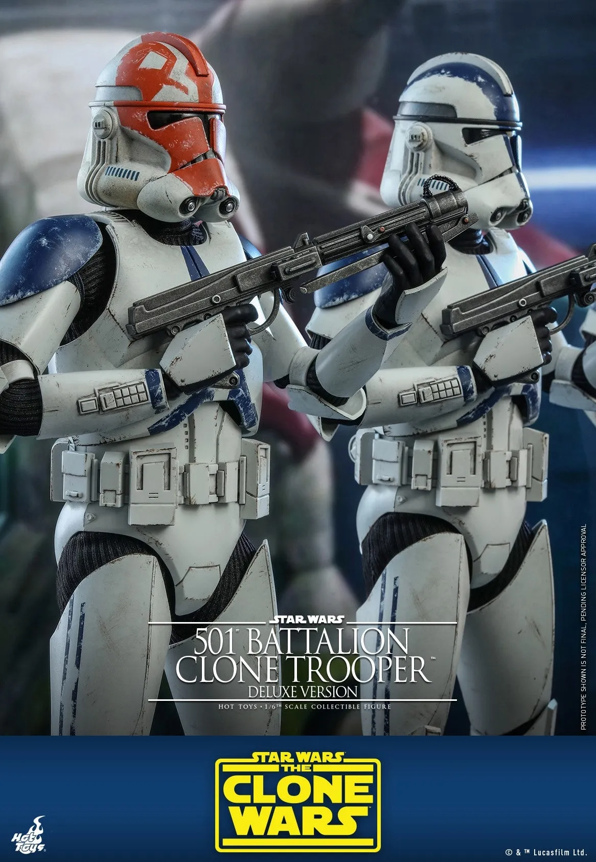 Hot Toys - TMS023 - Star Wars: The Clone Wars™  - 1/6th scale 501st Battalion Clone Trooper™ Figure (Deluxe Version)