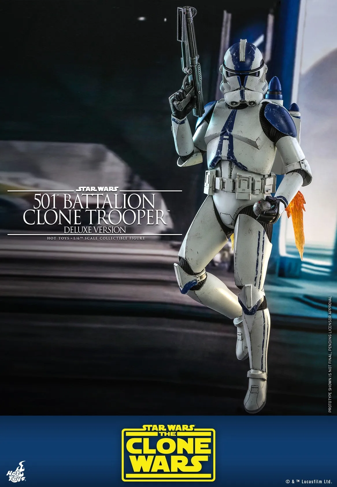 Hot Toys - TMS023 - Star Wars: The Clone Wars™  - 1/6th scale 501st Battalion Clone Trooper™ Figure (Deluxe Version)