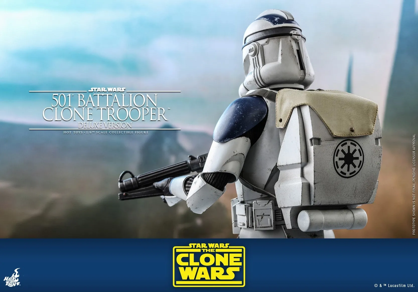 Hot Toys - TMS023 - Star Wars: The Clone Wars™  - 1/6th scale 501st Battalion Clone Trooper™ Figure (Deluxe Version)