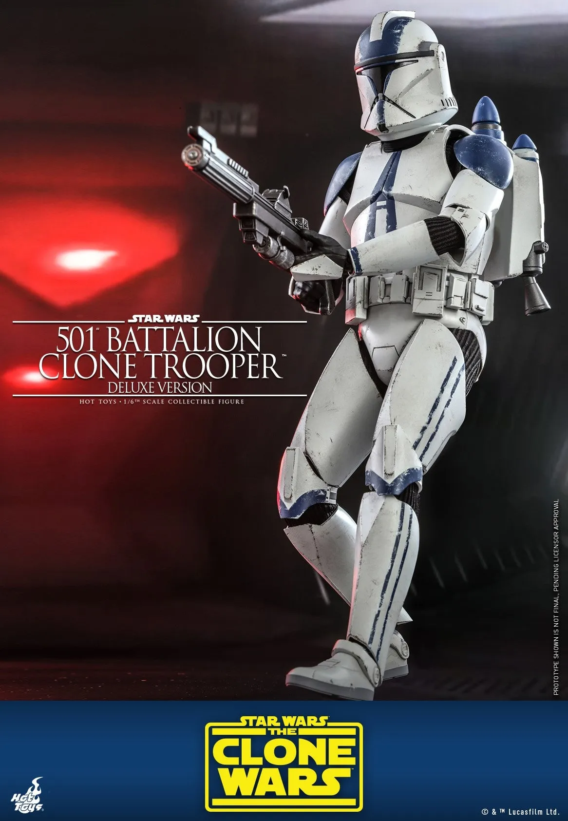 Hot Toys - TMS023 - Star Wars: The Clone Wars™  - 1/6th scale 501st Battalion Clone Trooper™ Figure (Deluxe Version)