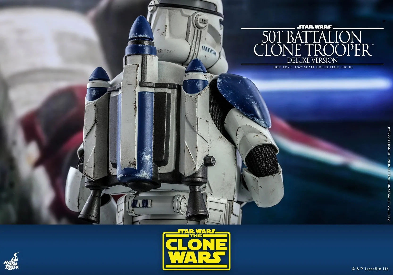 Hot Toys - TMS023 - Star Wars: The Clone Wars™  - 1/6th scale 501st Battalion Clone Trooper™ Figure (Deluxe Version)