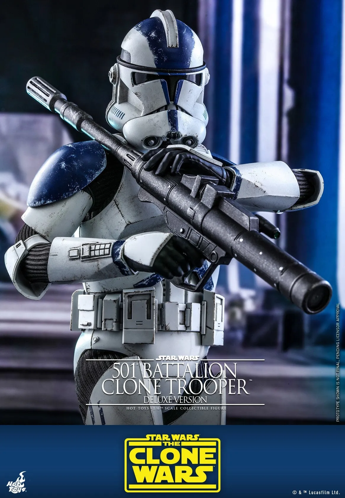 Hot Toys - TMS023 - Star Wars: The Clone Wars™  - 1/6th scale 501st Battalion Clone Trooper™ Figure (Deluxe Version)