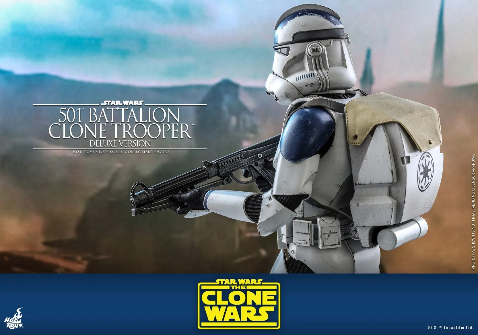 Hot Toys - TMS023 - Star Wars: The Clone Wars™  - 1/6th scale 501st Battalion Clone Trooper™ Figure (Deluxe Version)