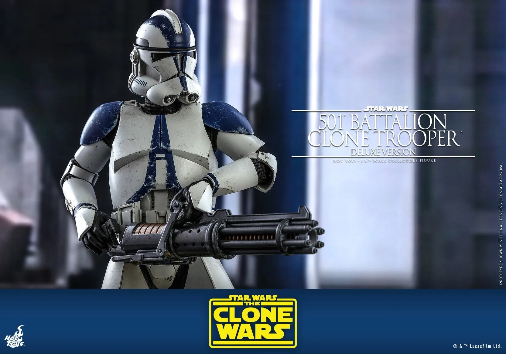 Hot Toys - TMS023 - Star Wars: The Clone Wars™  - 1/6th scale 501st Battalion Clone Trooper™ Figure (Deluxe Version)