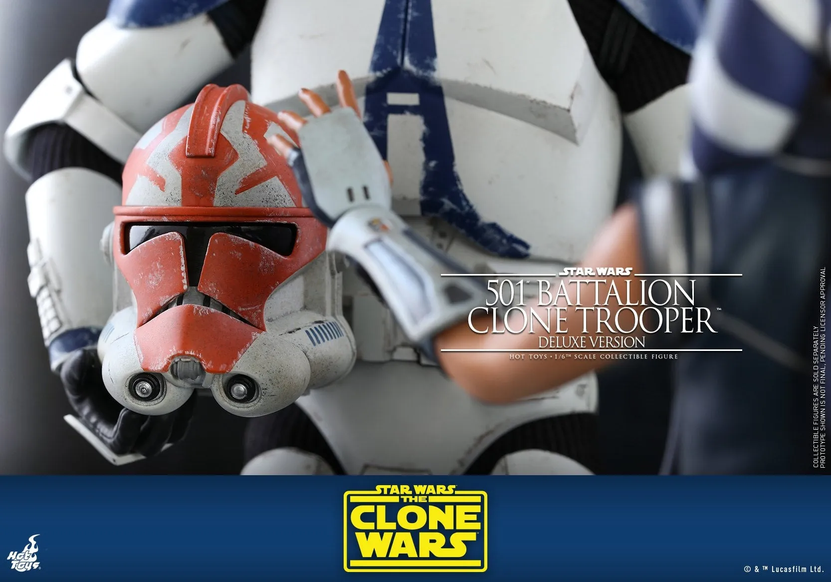 Hot Toys - TMS023 - Star Wars: The Clone Wars™  - 1/6th scale 501st Battalion Clone Trooper™ Figure (Deluxe Version)