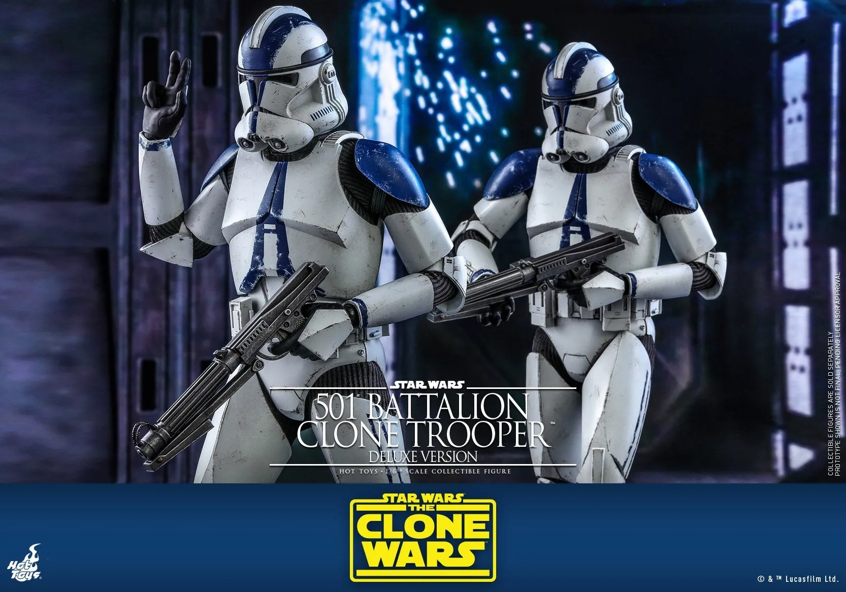 Hot Toys - TMS023 - Star Wars: The Clone Wars™  - 1/6th scale 501st Battalion Clone Trooper™ Figure (Deluxe Version)