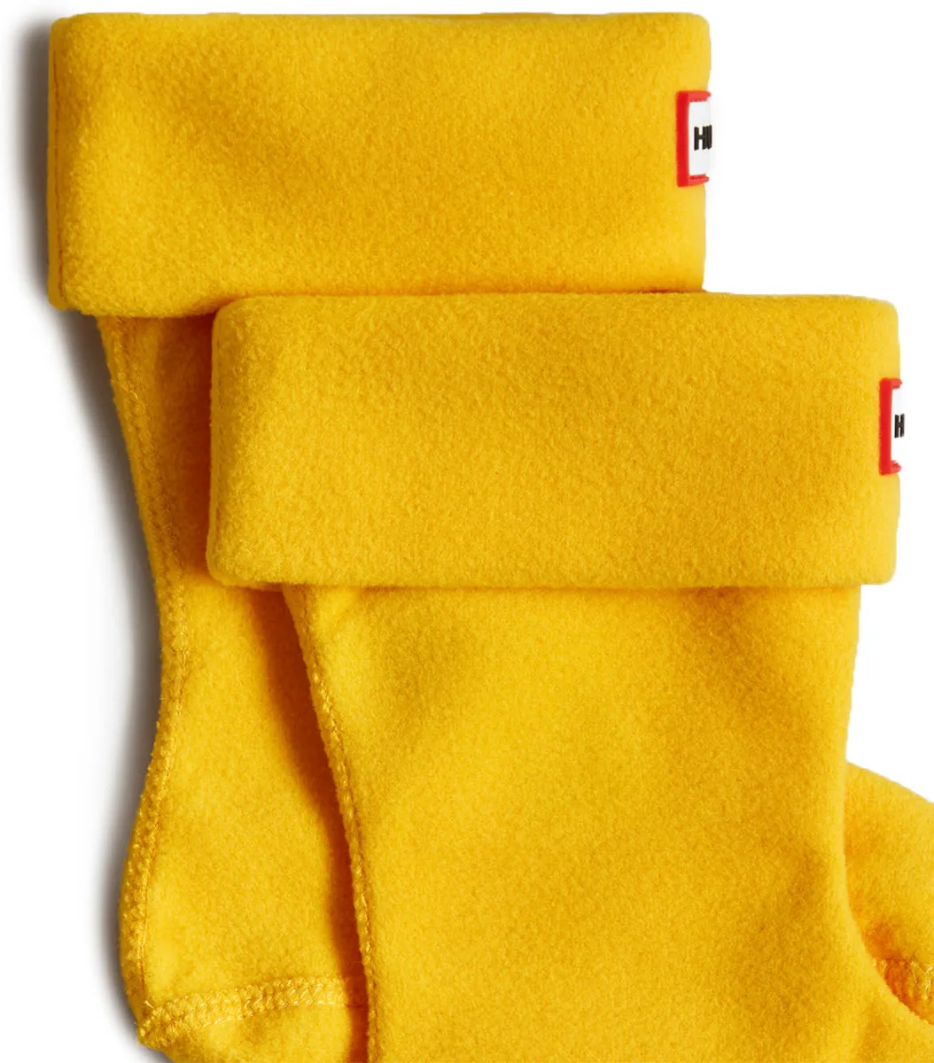 Hunter Welly Fleece Socks In Yellow For Kids