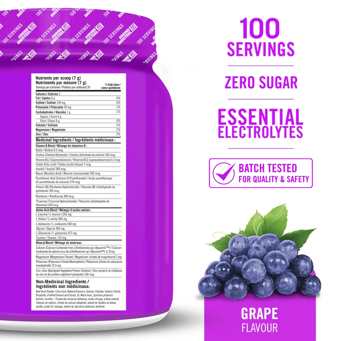 HYDRATION MIX / Grape - 100 Servings