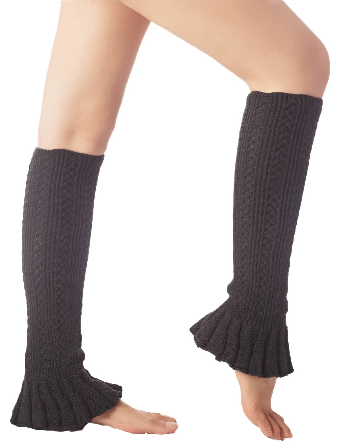 iB-iP Women's Flared Cuff Ballet Dancer Running Aerobics Stretchy Leg Warmer