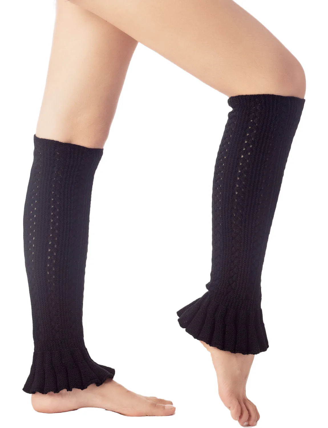 iB-iP Women's Flared Cuff Ballet Dancer Running Aerobics Stretchy Leg Warmer