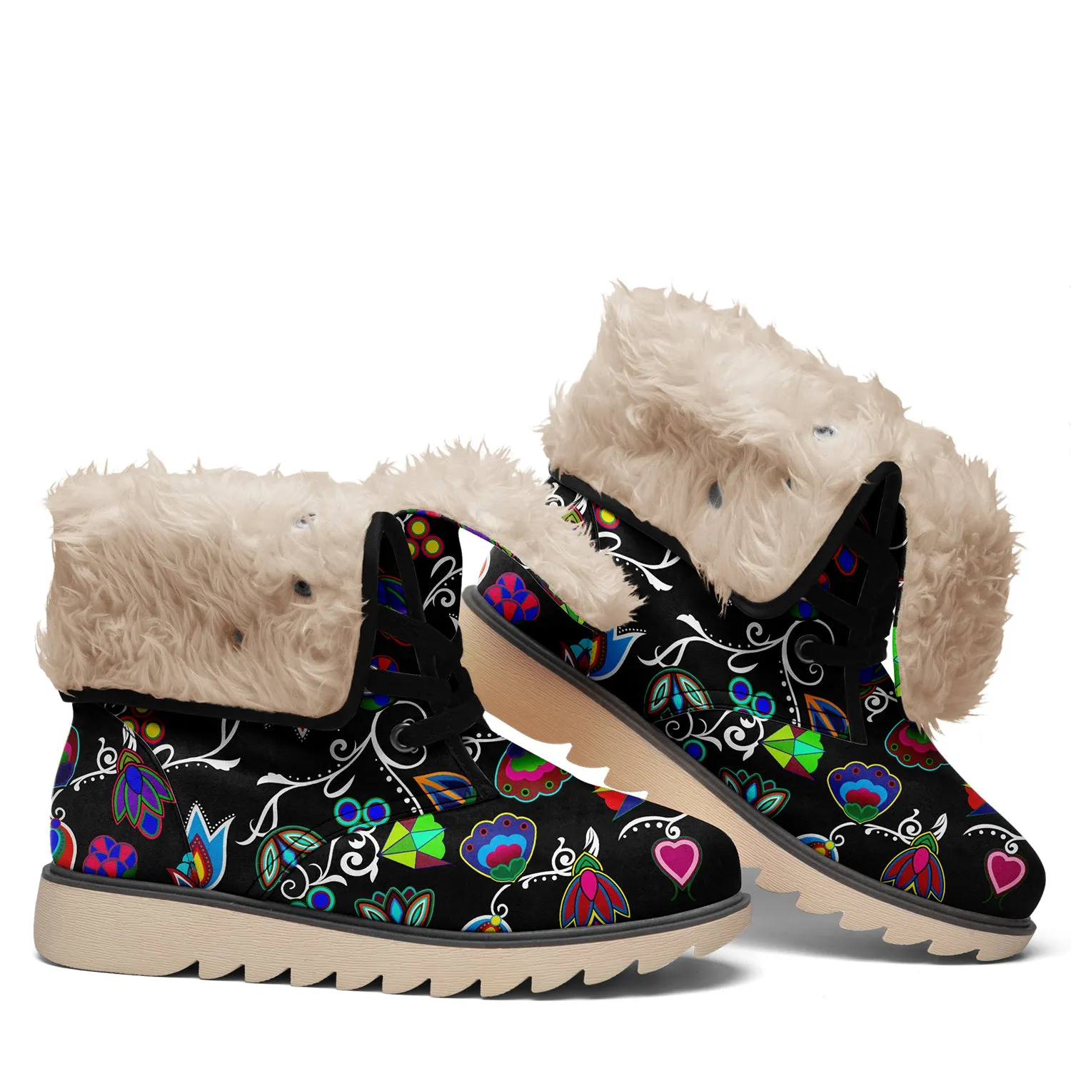 Indigenous Paisley Black Polar Winter Boots