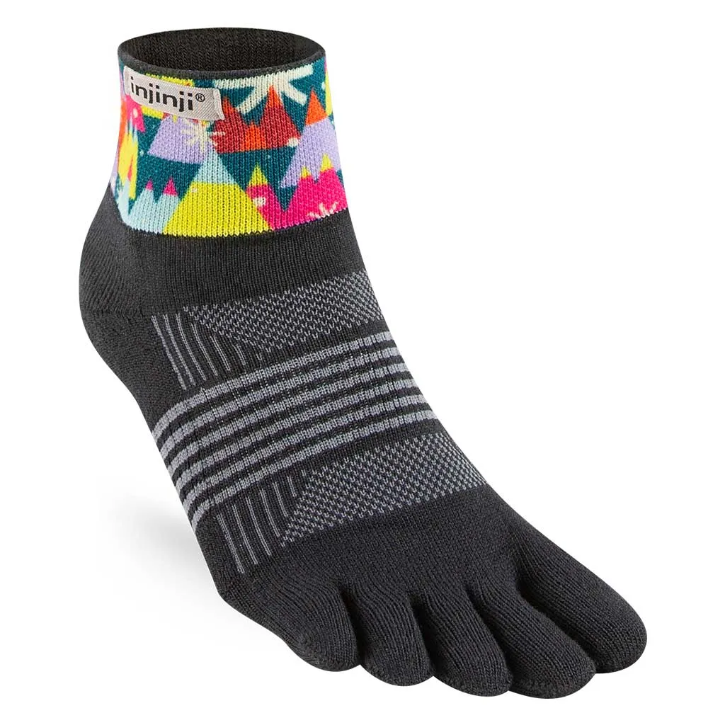 Injinji Spectrum Womens Trail Midweight Mini-Crew Running Socks