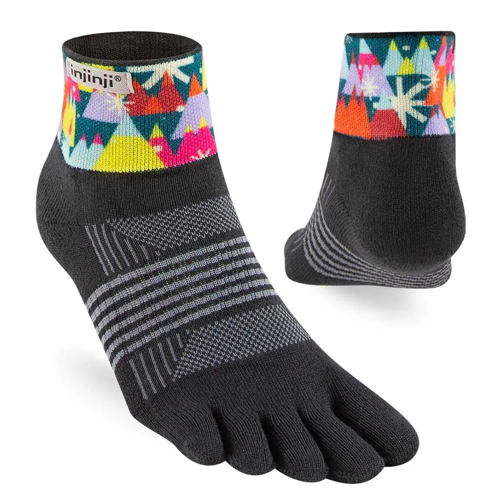 Injinji Spectrum Womens Trail Midweight Mini-Crew Running Socks