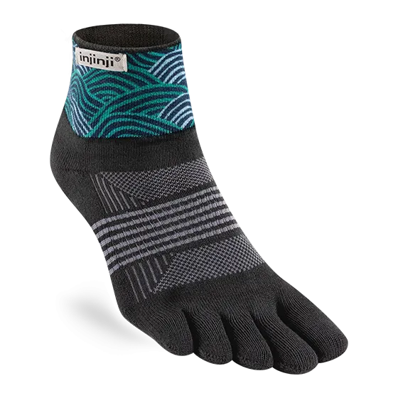 Injinji Womens Trail Medium Weight Mini Crew Toe Socks