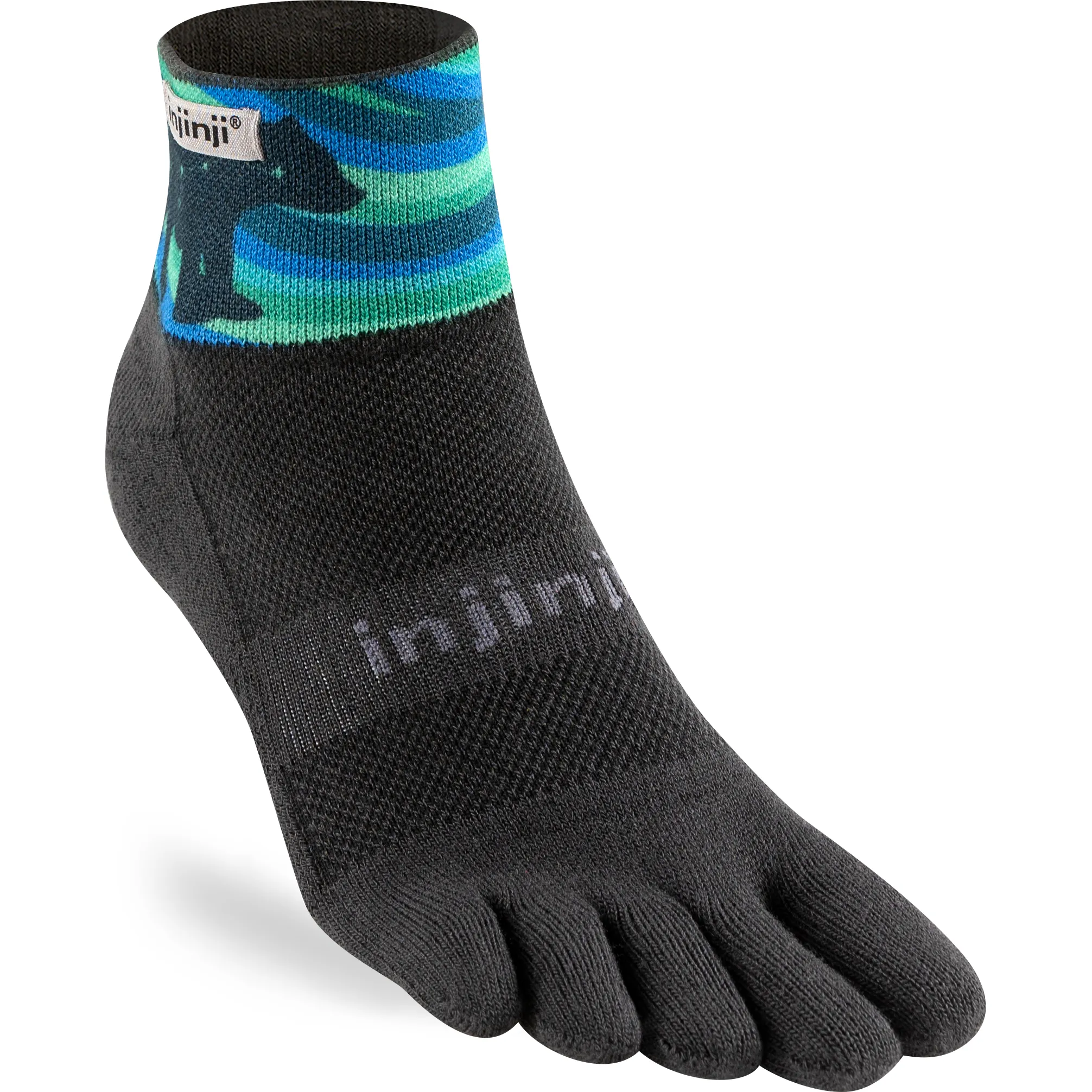 Injinji Womens Trail Medium Weight Mini Crew Toe Socks