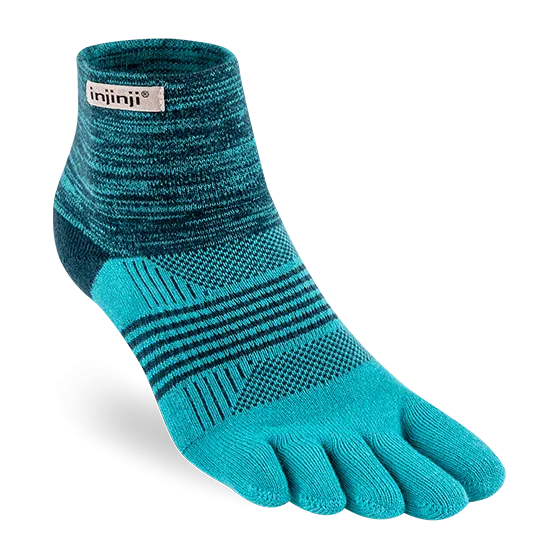 Injinji Womens Trail Medium Weight Mini Crew Toe Socks