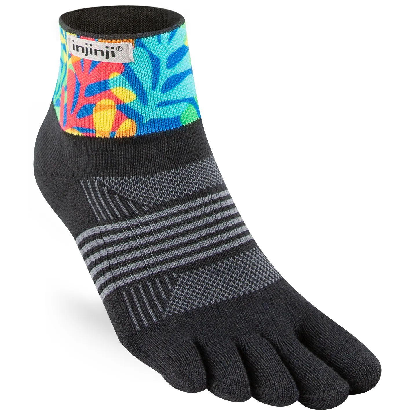 Injinji Womens Trail Medium Weight Mini Crew Toe Socks