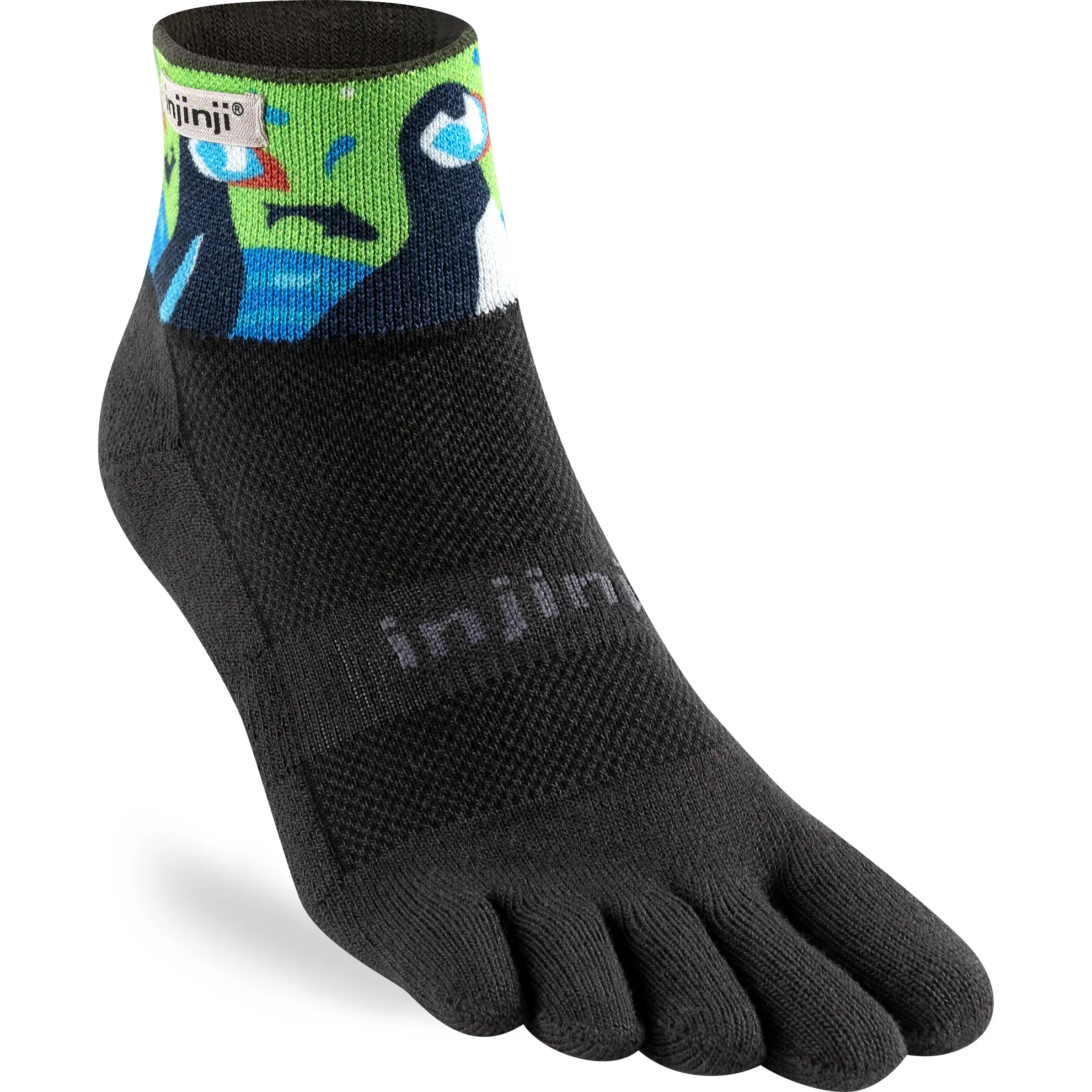 Injinji Womens Trail Medium Weight Mini Crew Toe Socks