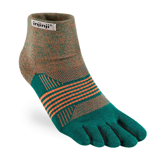 Injinji Womens Trail Medium Weight Mini Crew Toe Socks