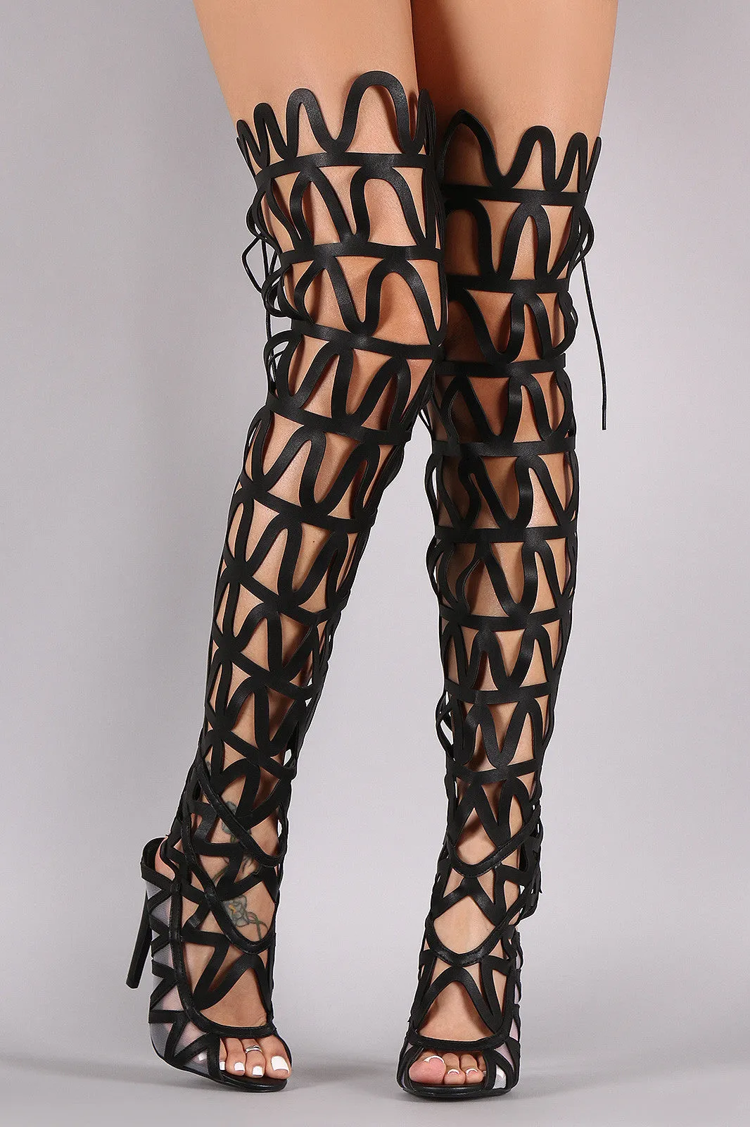 Juli - Lace-Up Gladiator Stiletto Heel