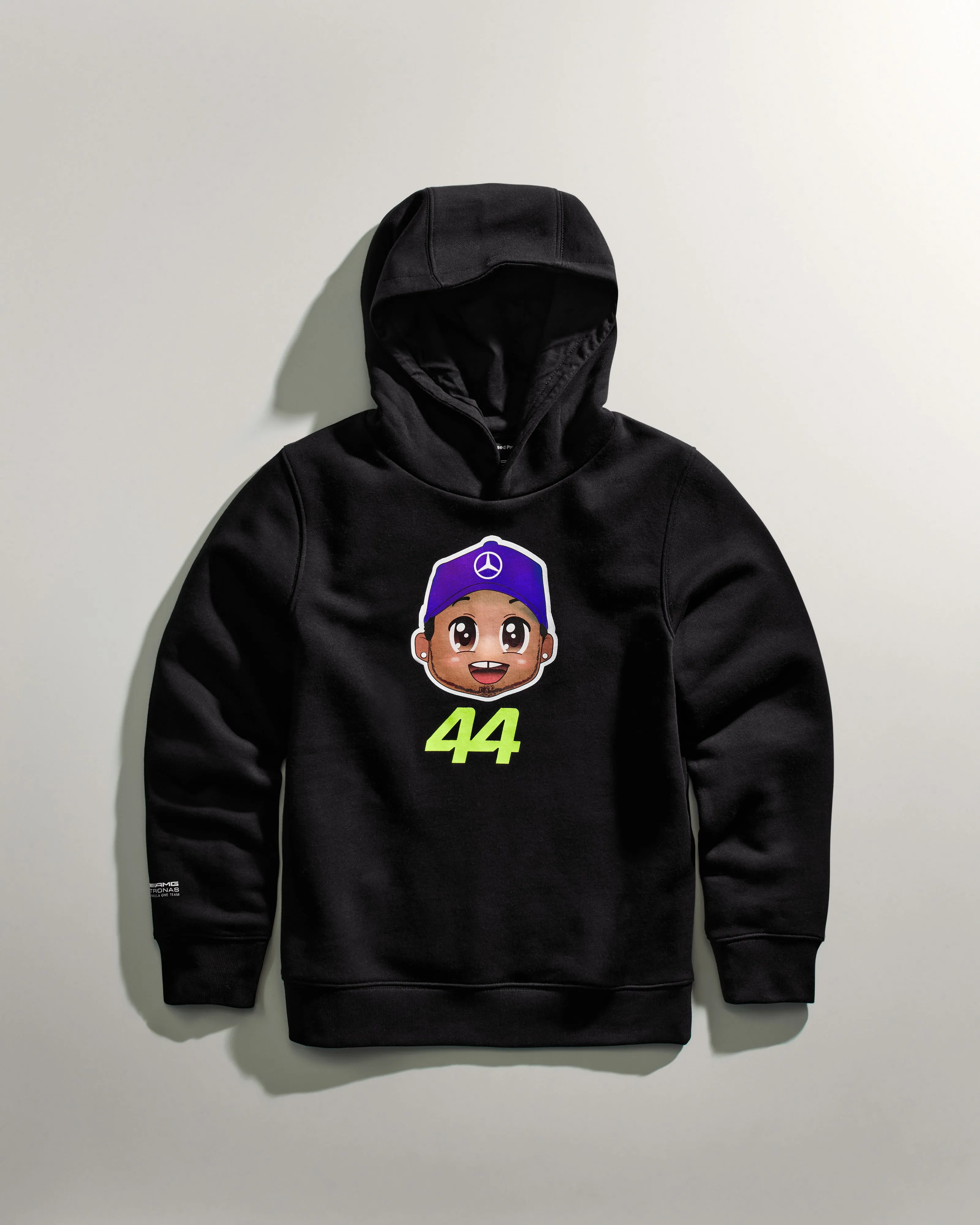 Kids Lewis Hamilton Caricature Graphic Hoody Black