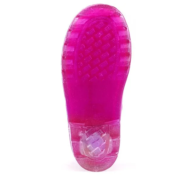 Kids Lighted Solid Rain Boot - Hot Pink