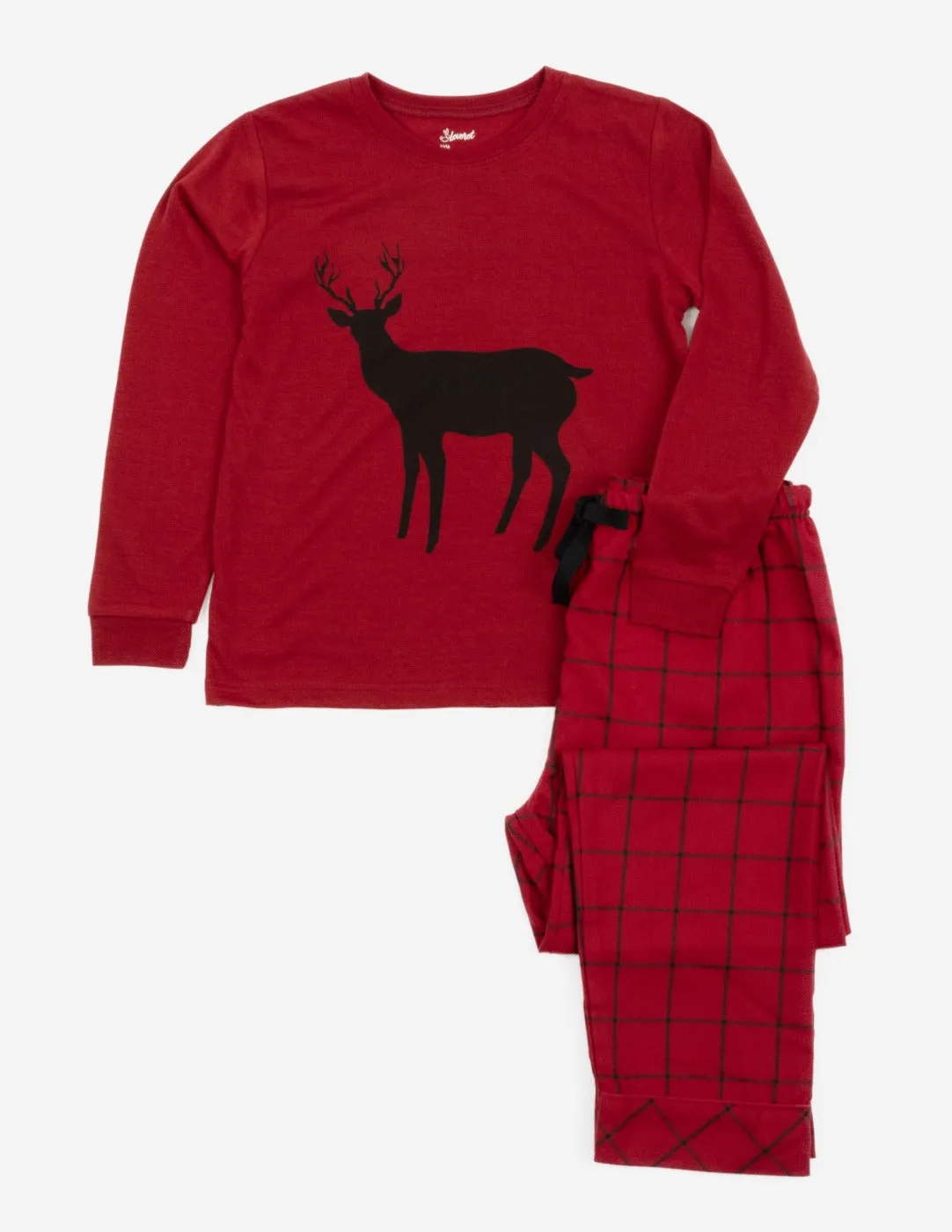 Kids Reindeer Flannel Set