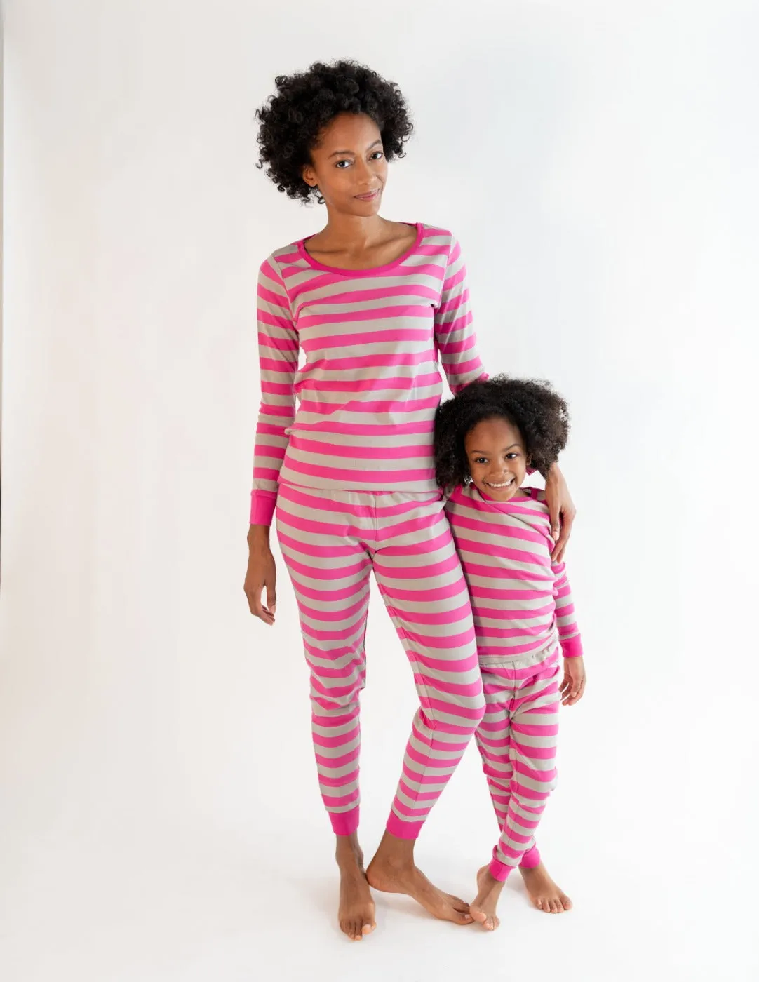 Kids Two Piece Berry & Chime Stripes Pajamas