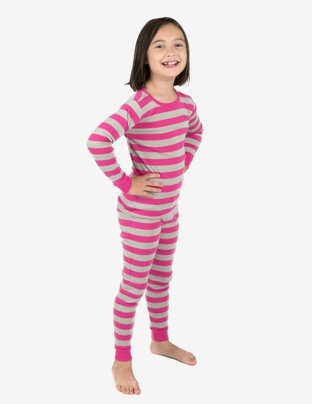 Kids Two Piece Berry & Chime Stripes Pajamas