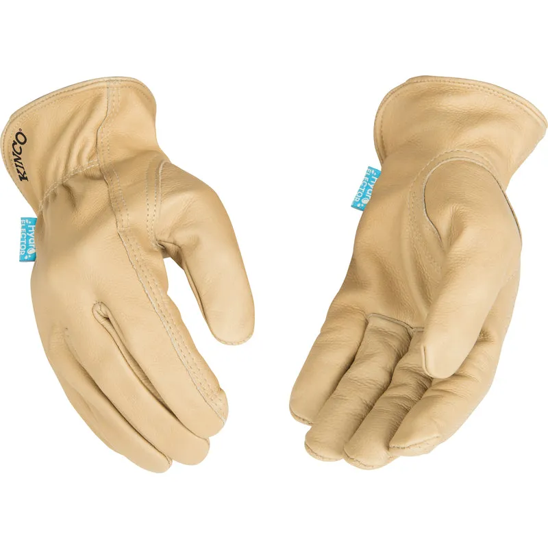 Kinco Hydroflector Men's Indoor/Outdoor Premium Grain Driver Gloves Tan M 1 pair