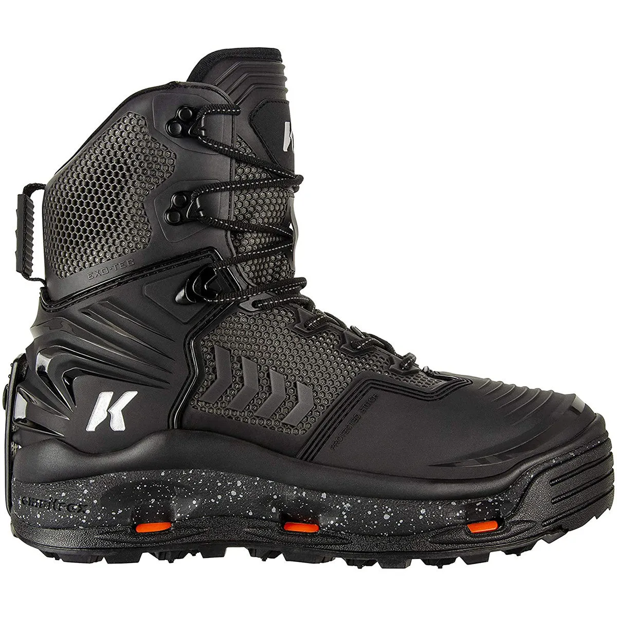 Korkers River Ops Fishing Boots with Felt and Vibram Soles - Black