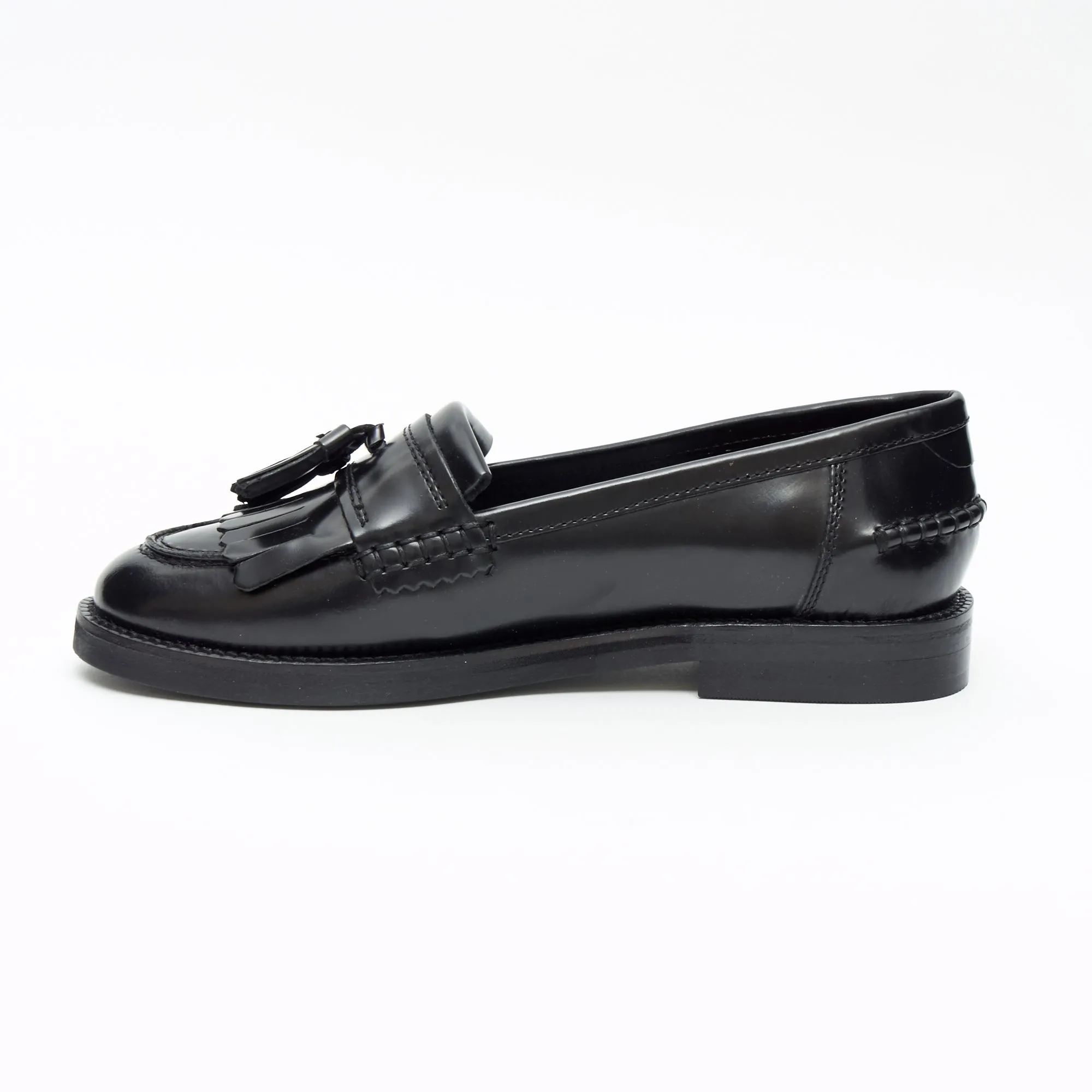 Ladies Flat Heel Loafer Shoes – R0830-1 Black