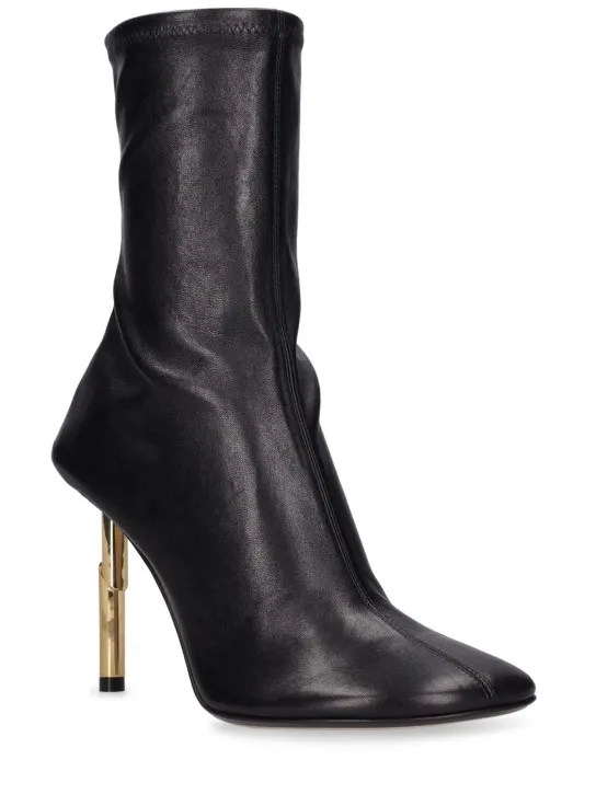 Lanvin   95mm Sequence stretch leather boots 