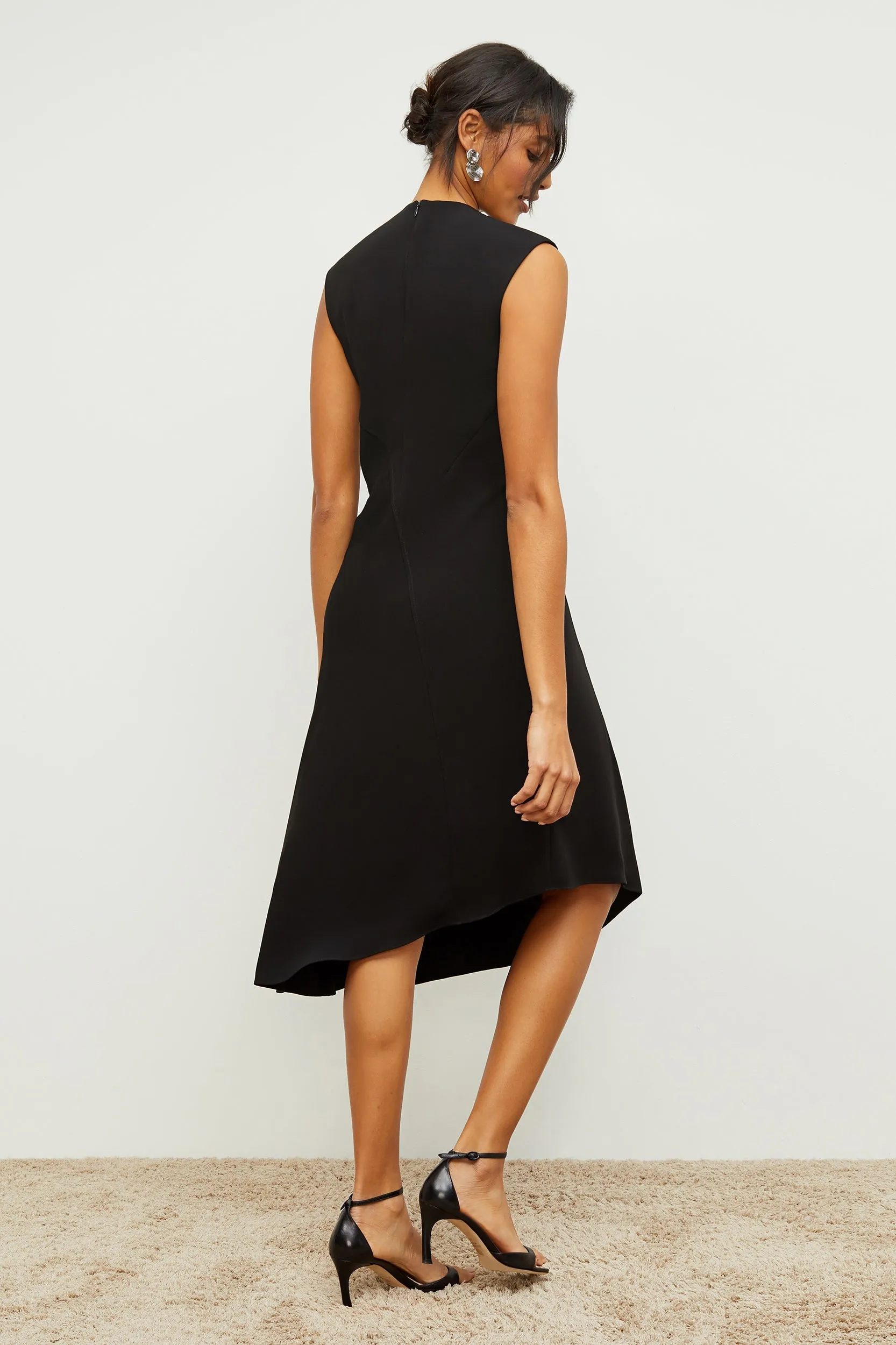 Lara 1.0 Dress - Heavy Crepe :: Black