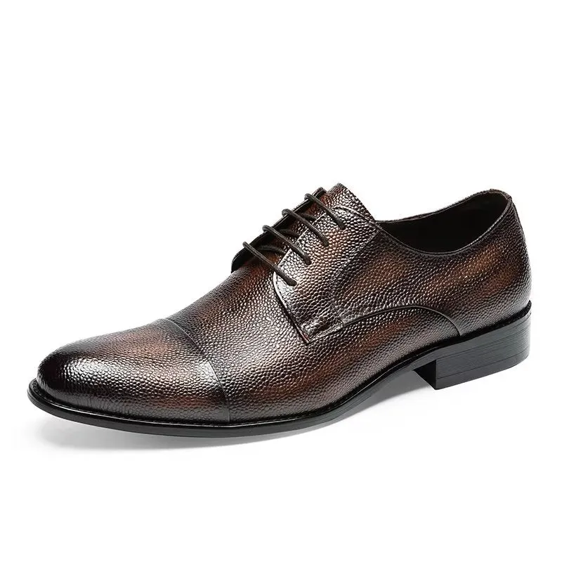 LuxeTex Exotic Texture Derbies Dress Shoes