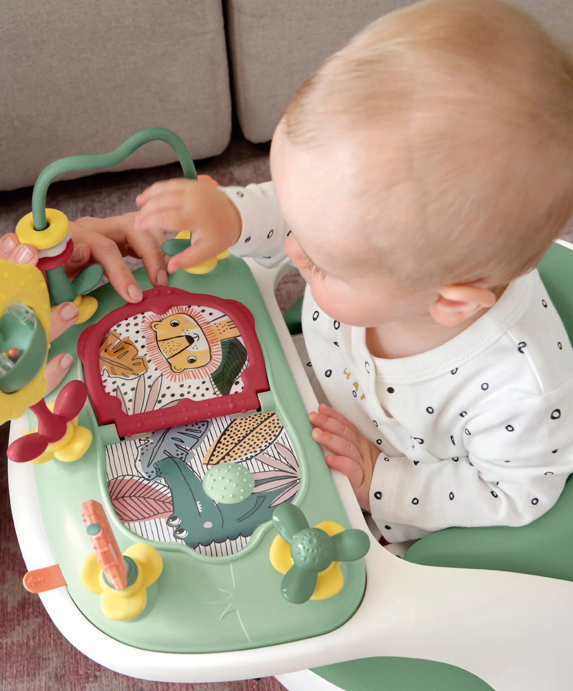 Mamas & Papas Snug Floor Seat with Activity Tray - Eucalyptus