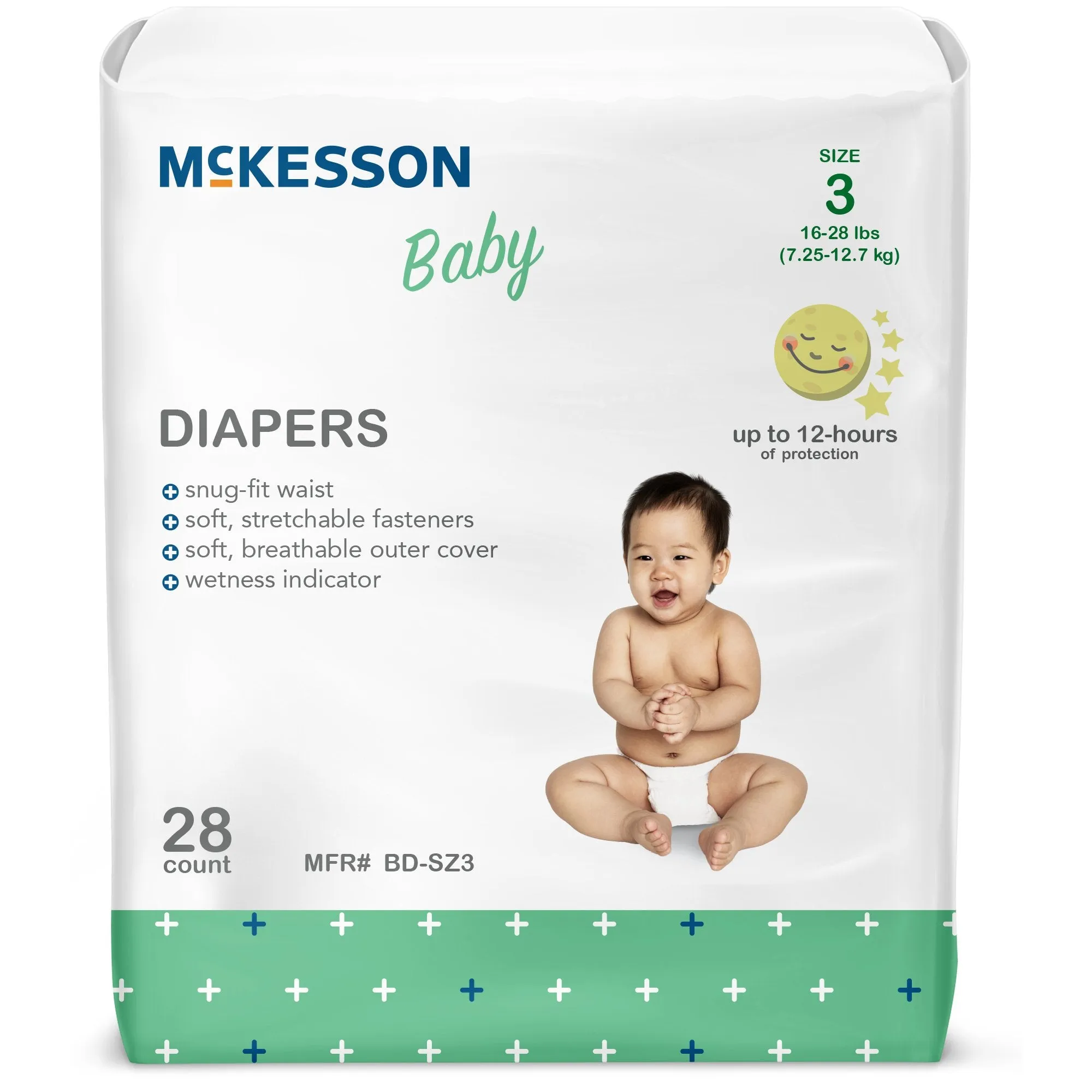 McKesson Baby Diapers, Size 3, 16 to 28 lbs