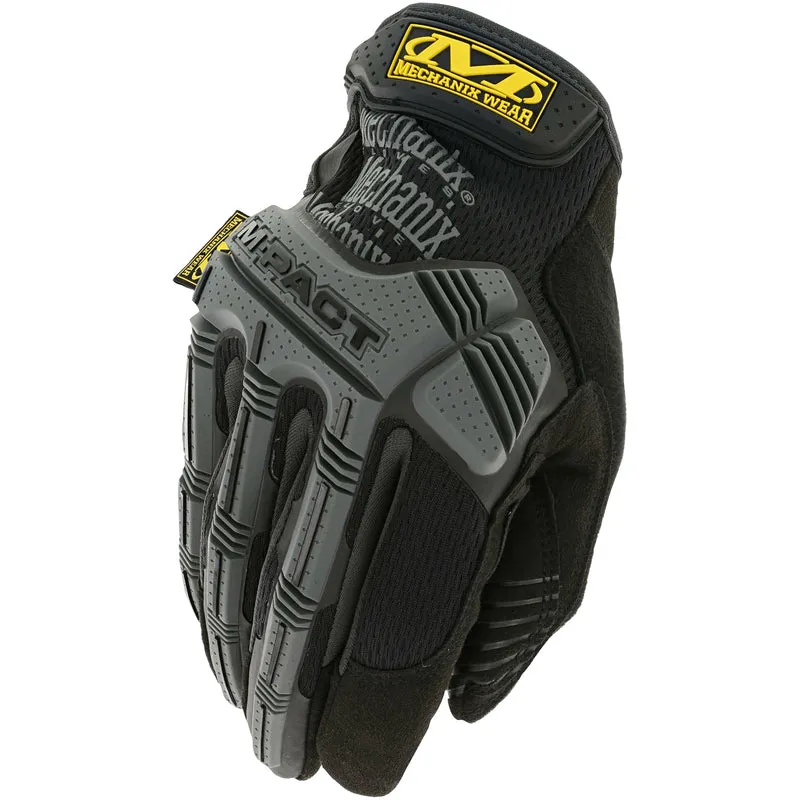 Mechanix Wear M-Pact Men's Indoor/Outdoor Impact Gloves Black/Gray L 1 pair